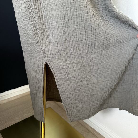 It Is Well Mandarin Gauze Dress Organic Cotton Made In California - Picture 5 of 11